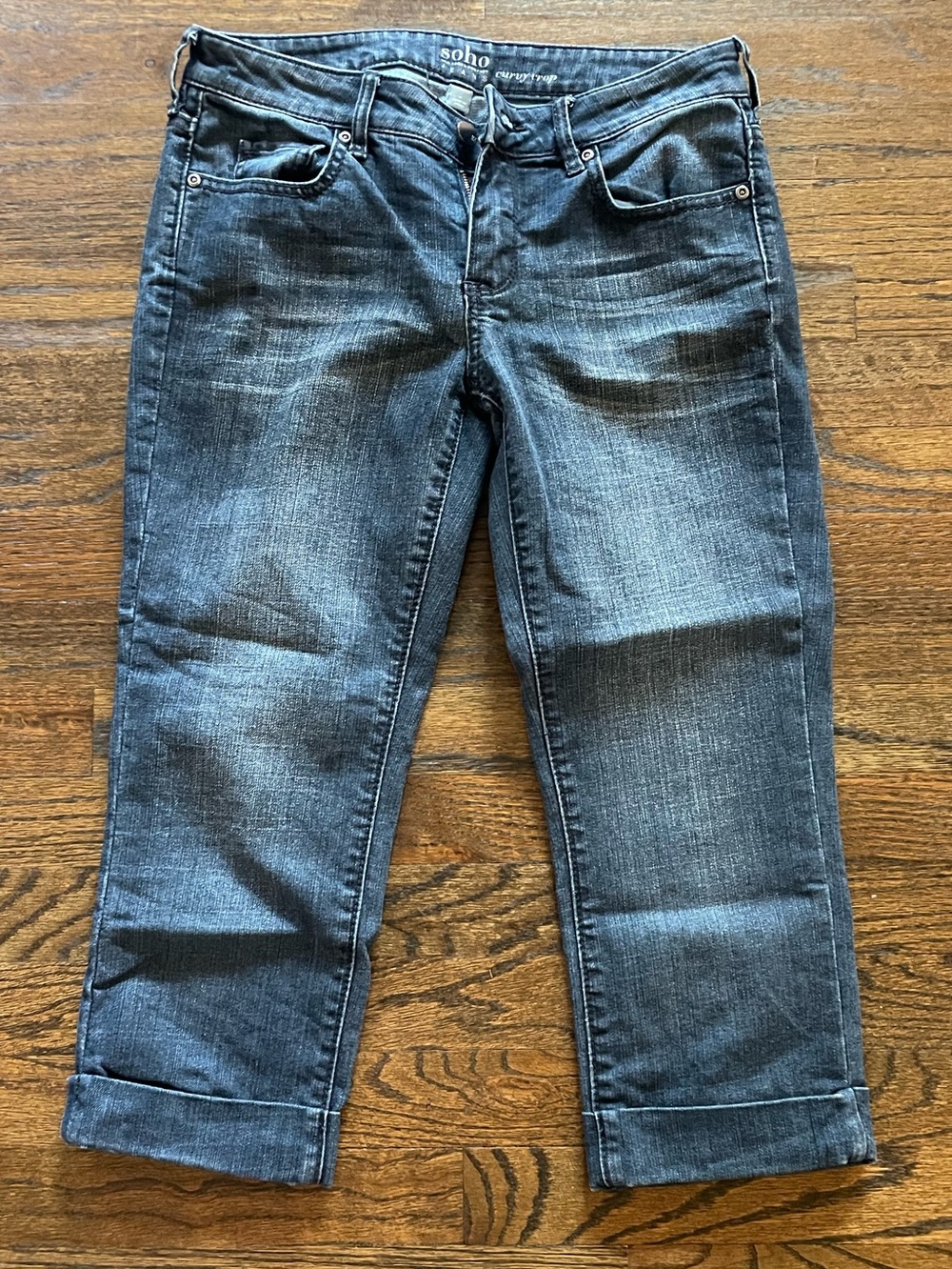 Soho women’s Washed Blue Relaxed cropped Jeans